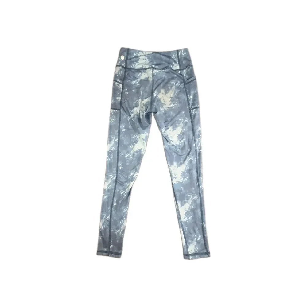Zella Girls Sz L 10/12 Green Camo Athletic Leggings Stretch Yoga Pants C38-47